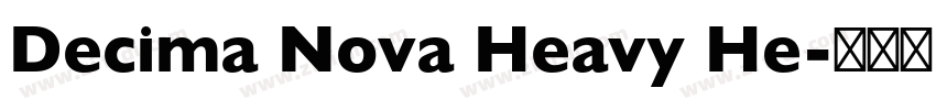 Decima Nova Heavy He字体转换